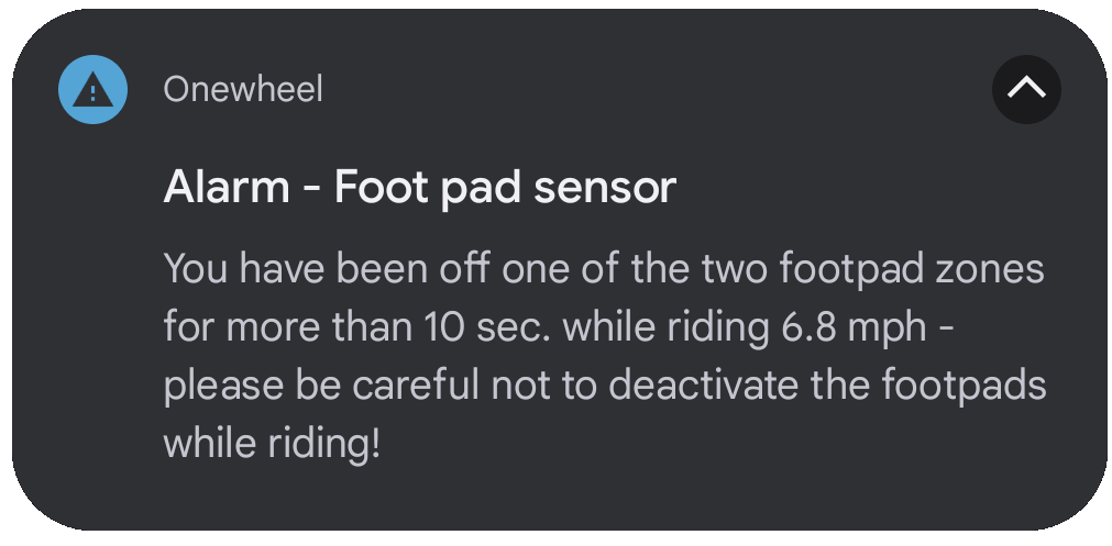 Onewheel Alarm Foot pad sensor