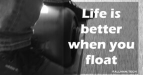 Life is better when you float poster with a onewheel