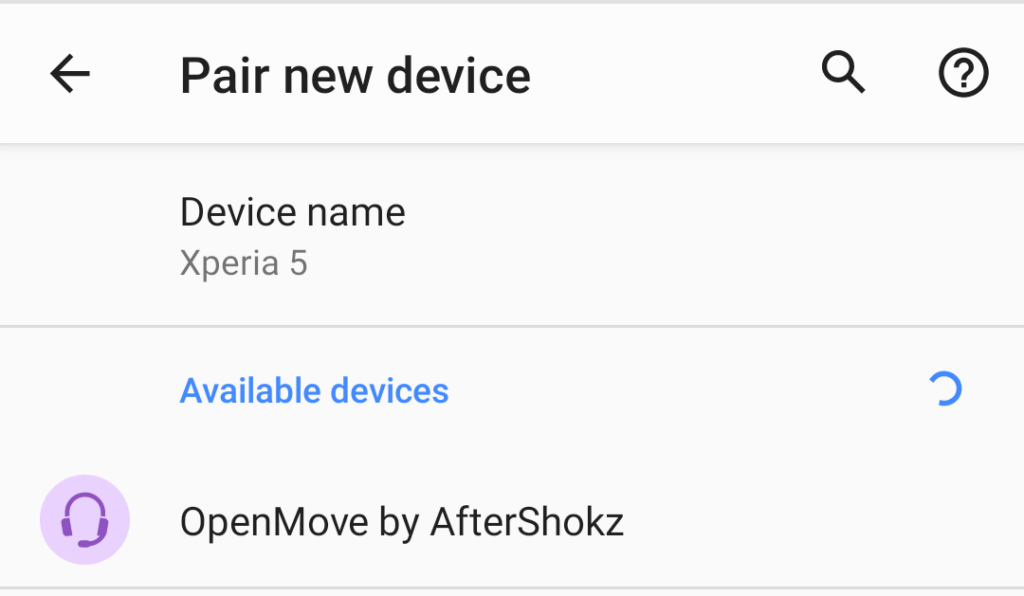 Android pair new Bluethooth device