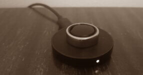 Oura ring on table